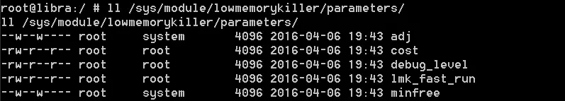 查看传给 lowmemorykiller 驱动的策略文件